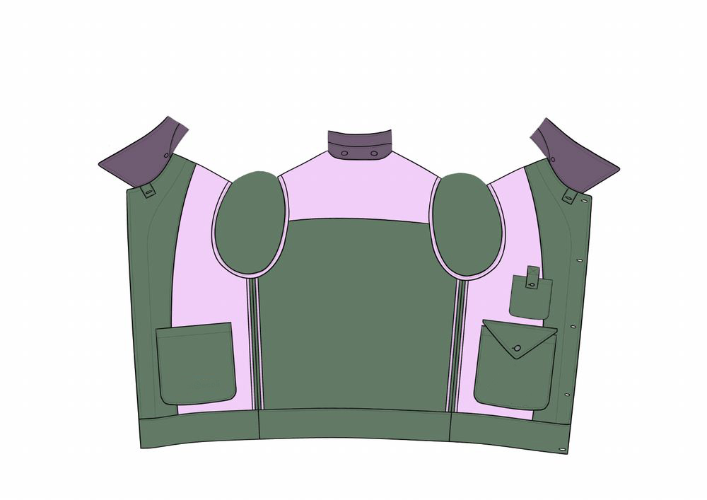 Flat — Verde con loghi