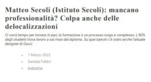 Intervista a Matteo Secoli