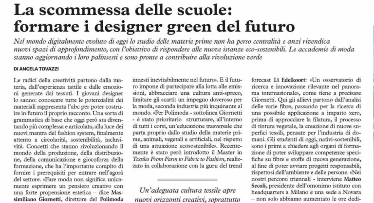 Formare i designer green del futuro