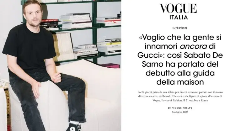 Voglio che la gente si innamori ancora di gucci